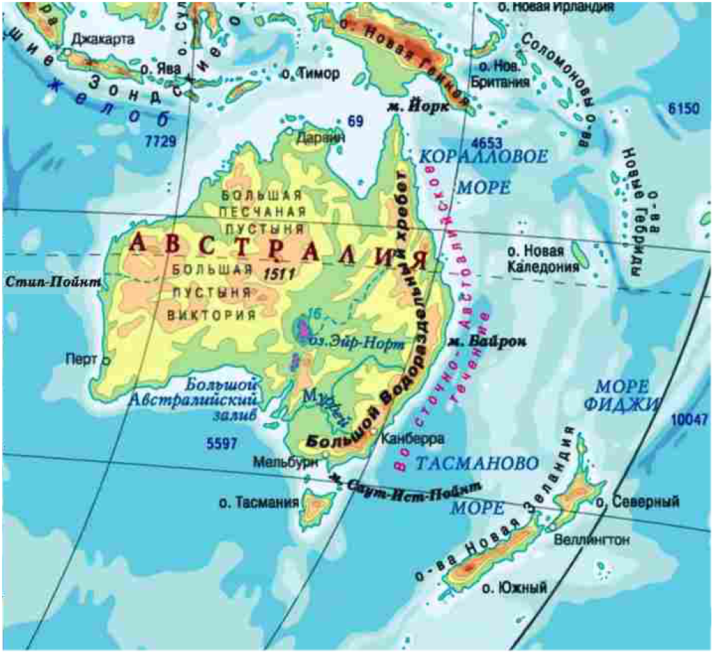 Острова австралии 7 класс. Карта Австралии географическая с островами Океании. Карта Австралии географическая карта Австралии географическая. Остров новая Зеландия на карте Австралии. Карта Австралии и новой Зеландии физическая карта.